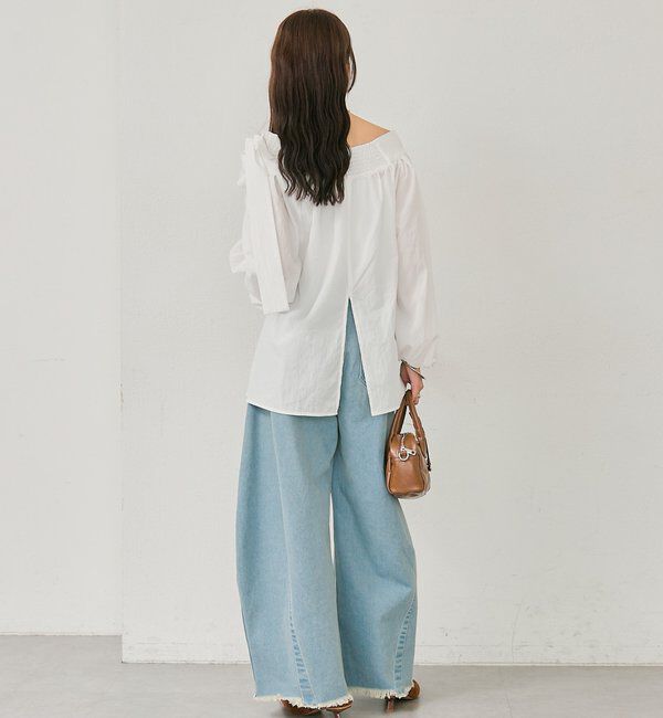  「肩リボンオフショルブラウス」|シャツ・ブラウス|