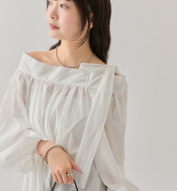  「肩リボンオフショルブラウス」|シャツ・ブラウス|