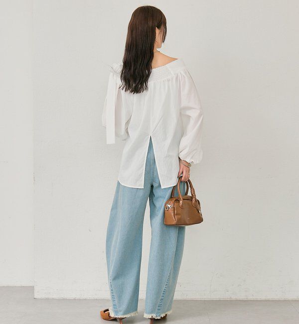  「肩リボンオフショルブラウス」|シャツ・ブラウス|