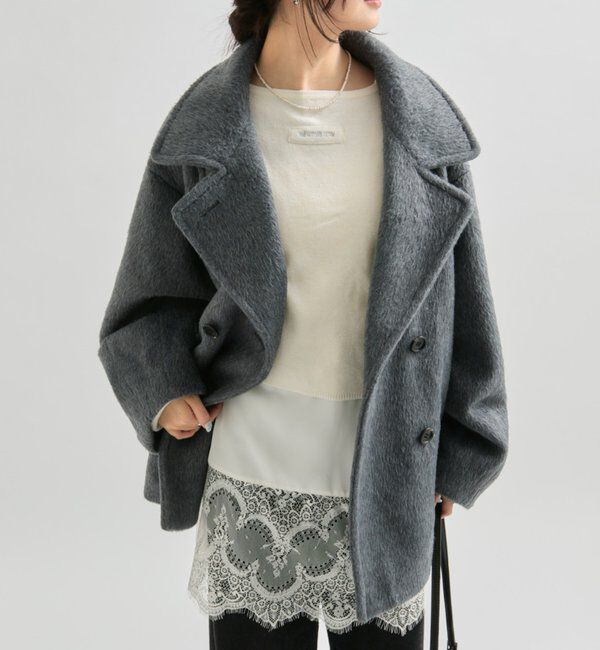  「ウール混 シャギーミドルコート」|その他|