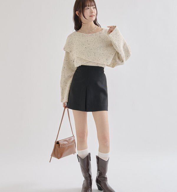  「クロスニットスリットキャミSET」|ニット・セーター|