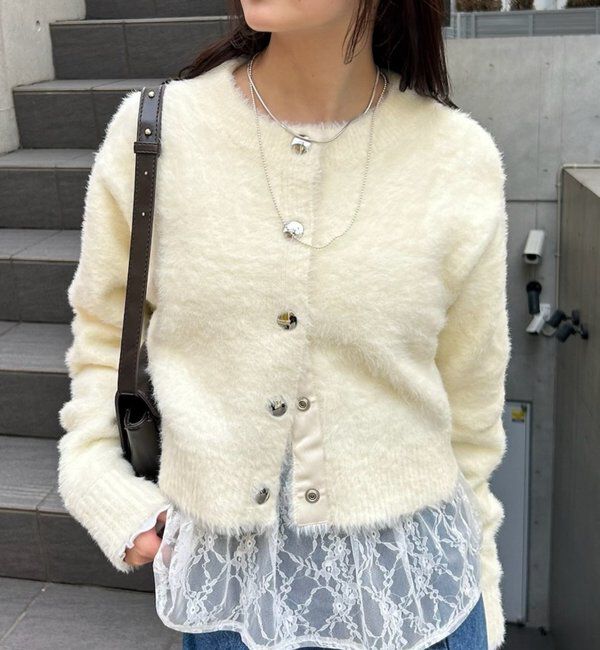  「ミンクライクジャケットカーディガン」|カーディガン|