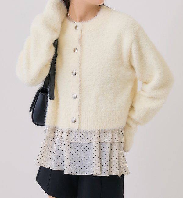  「ミンクライクジャケットカーディガン」|カーディガン|