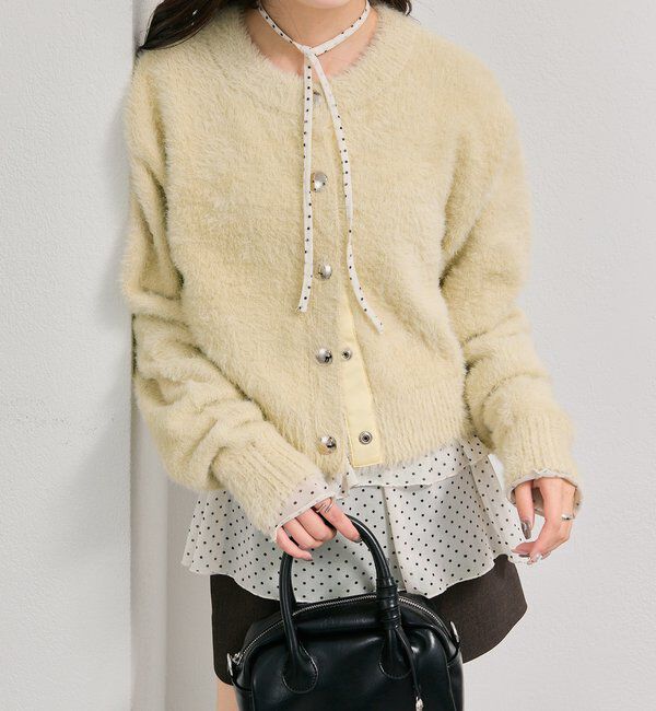  「ミンクライクジャケットカーディガン」|カーディガン|