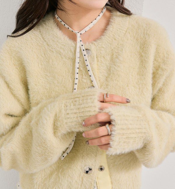  「ミンクライクジャケットカーディガン」|カーディガン|