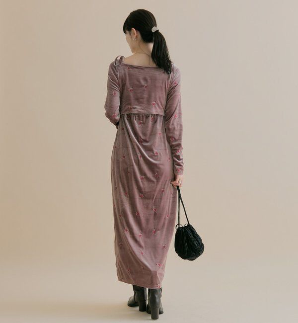  「[森川企画]花柄ベロアワンピース」|ワンピース|