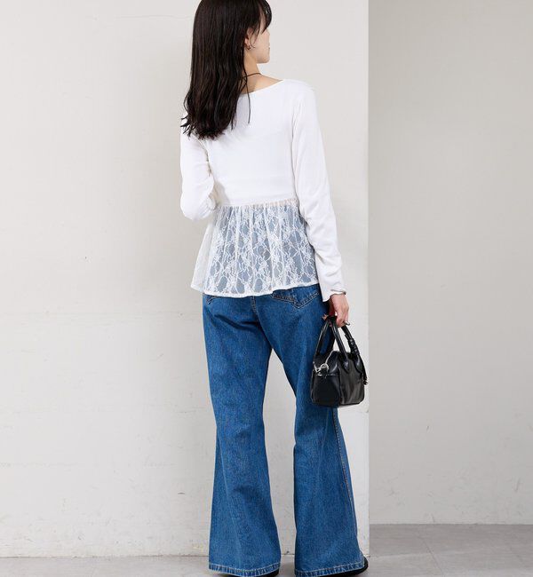  「レースドッキングロンT」|Tシャツ・カットソー|