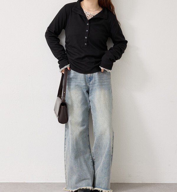  「リブヘンリーネックプルオーバー」|Tシャツ・カットソー|