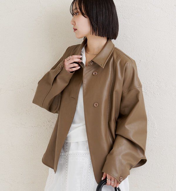  「レザーシャツジャケット」|ブルゾン・スタジャン|