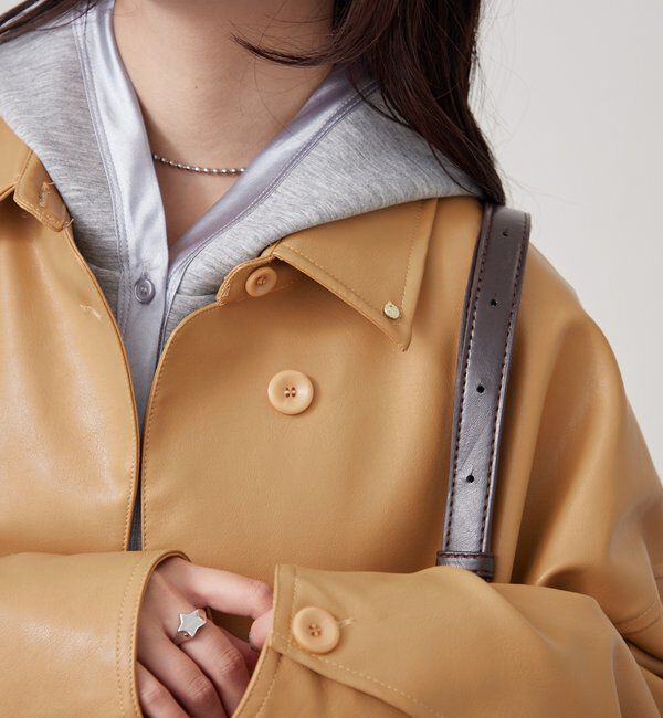  「レザーシャツジャケット」|ブルゾン・スタジャン|