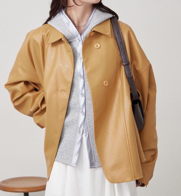  「レザーシャツジャケット」|ブルゾン・スタジャン|