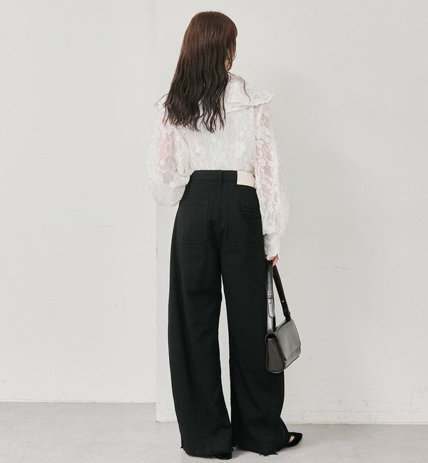  「クラッシュカーブパンツ」|デニム|