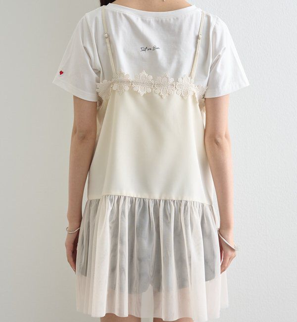  「裾チュールキャミチュニック」|シャツ・ブラウス|