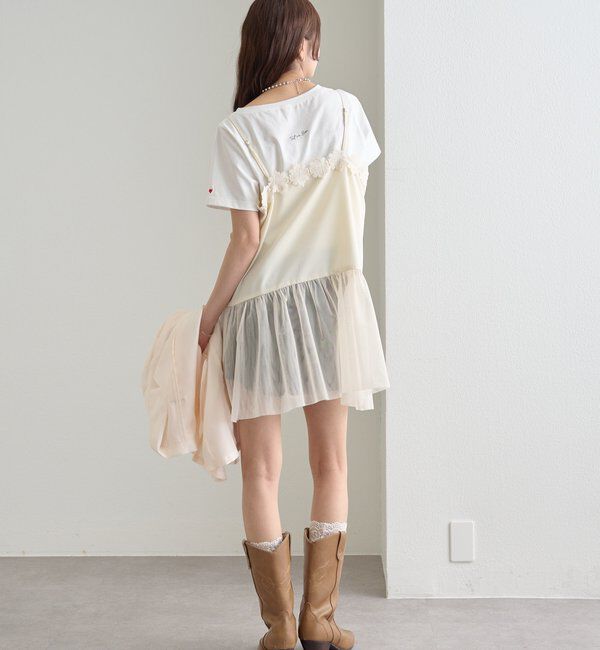 「裾チュールキャミチュニック」|シャツ・ブラウス|