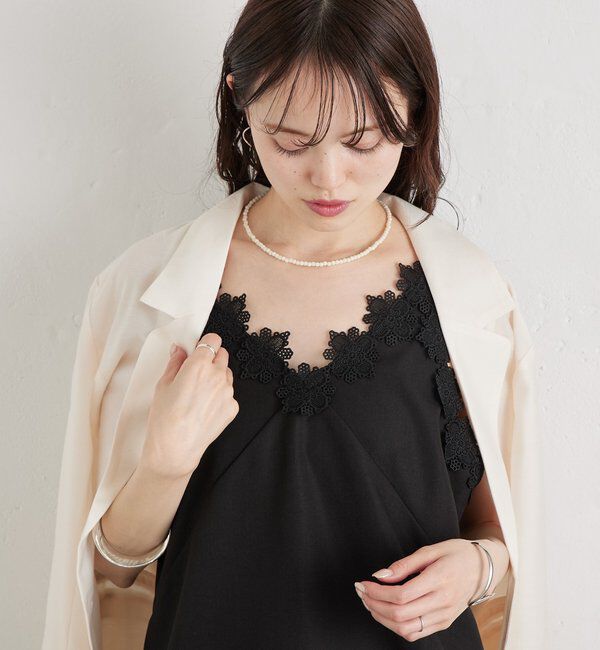  「裾チュールキャミチュニック」|シャツ・ブラウス|