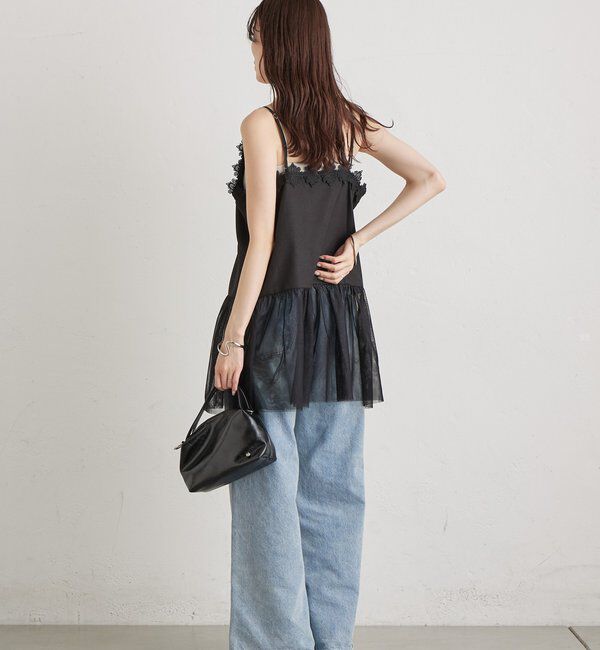  「裾チュールキャミチュニック」|シャツ・ブラウス|