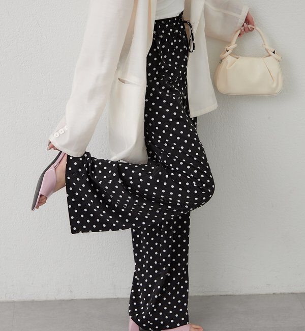  「ドットWベルトパンツ」|チノ|