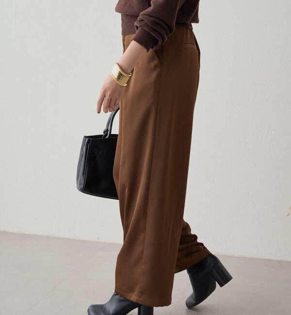  「ワイドベルトサテンパンツ 2nd」|チノ|