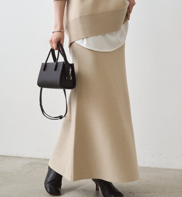  「【@_shirabe.s_コラボ】スウェットライクマーメイドニットスカート」|スカート|