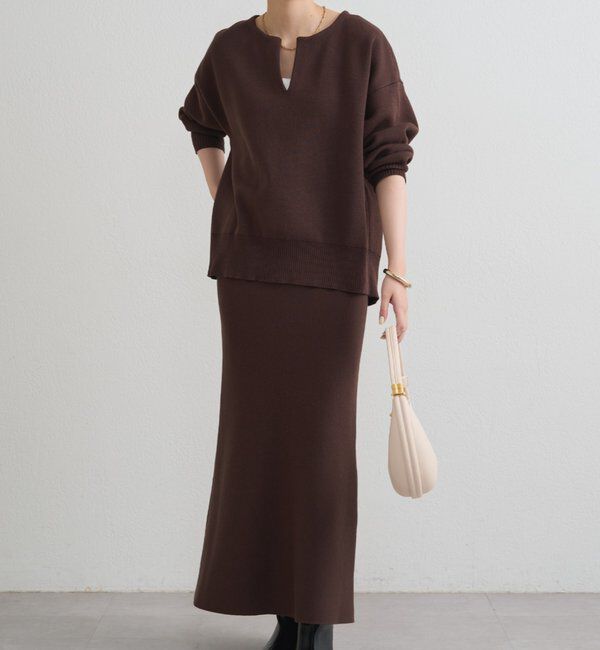  「【@_shirabe.s_コラボ】スウェットライクマーメイドニットスカート」|スカート|