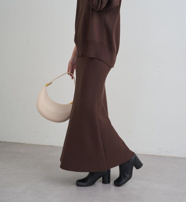  「【@_shirabe.s_コラボ】スウェットライクマーメイドニットスカート」|スカート|