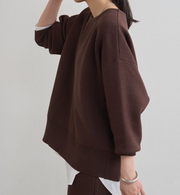  「【@_shirabe.s_コラボ】スウェットライクスキッパーニット」|ニット・セーター|