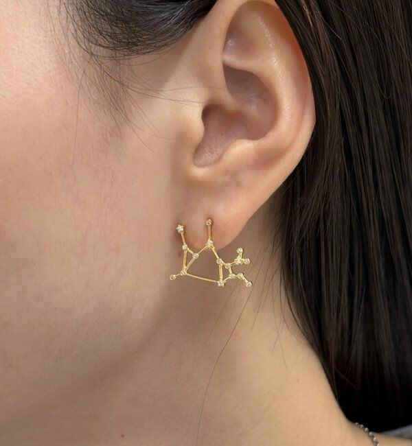  「【GALENA/ガレナ】星座ピアス」|リング|ゴールド系