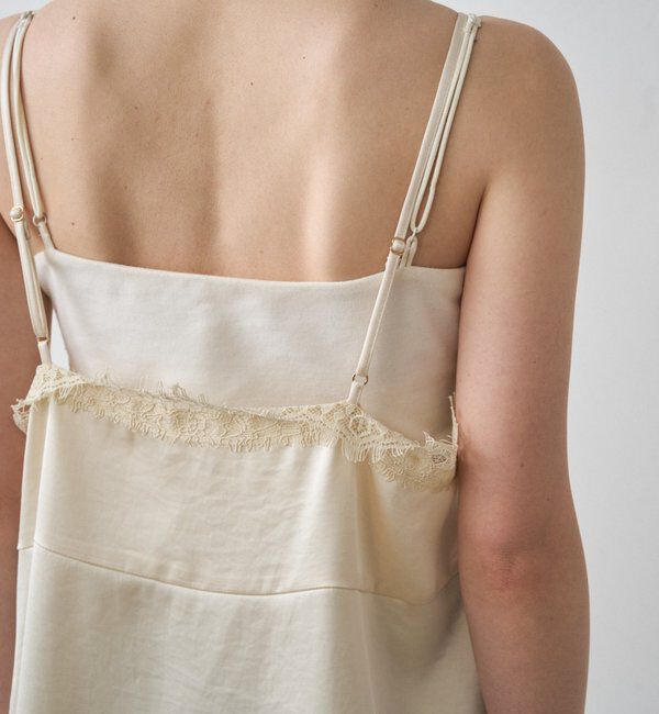  「サテンレースアシメキャミ」|シャツ・ブラウス|