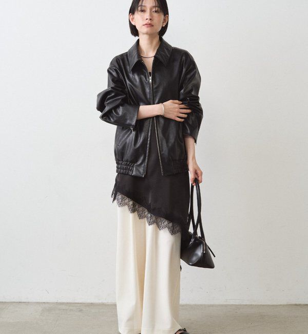  「サテンレースアシメキャミ」|シャツ・ブラウス|