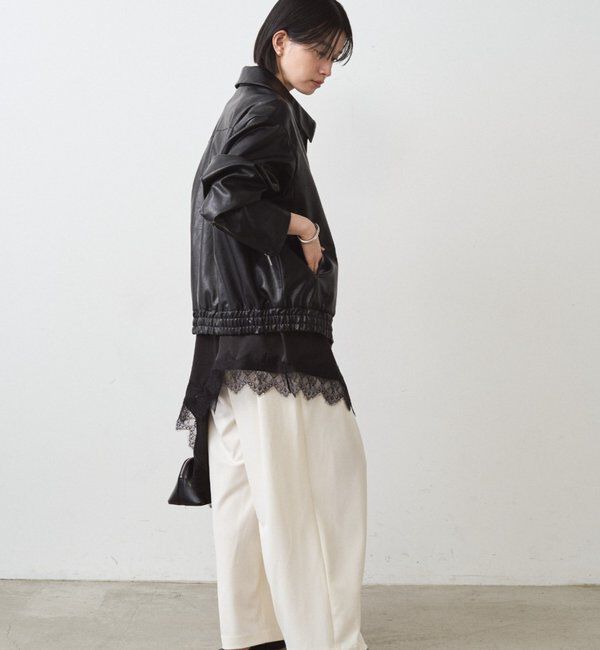  「サテンレースアシメキャミ」|シャツ・ブラウス|