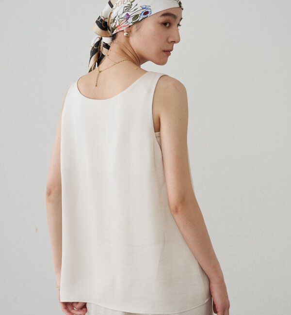  「2WAYノースリサテンチュニック」|シャツ・ブラウス|