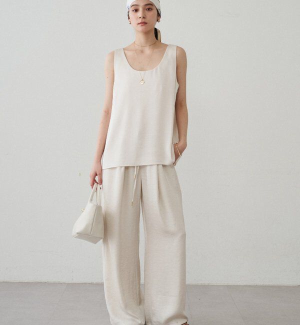  「2WAYノースリサテンチュニック」|シャツ・ブラウス|