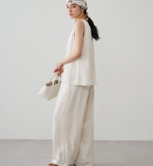  「2WAYノースリサテンチュニック」|シャツ・ブラウス|