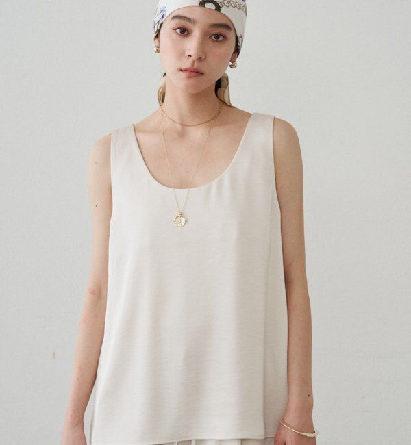  「2WAYノースリサテンチュニック」|シャツ・ブラウス|