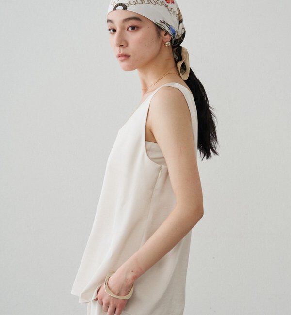  「2WAYノースリサテンチュニック」|シャツ・ブラウス|