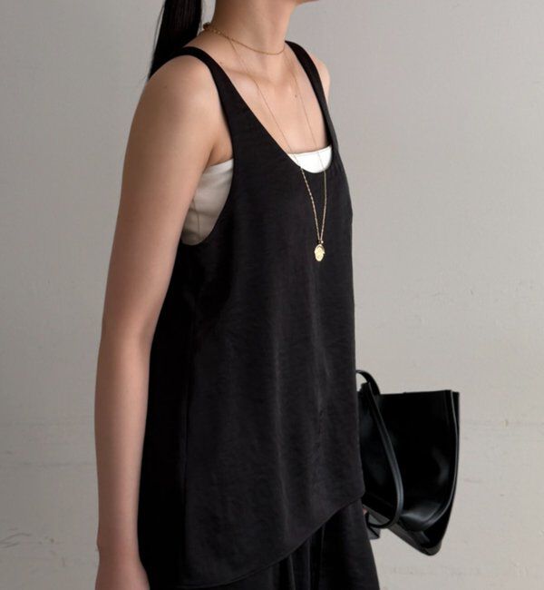  「2WAYノースリサテンチュニック」|シャツ・ブラウス|