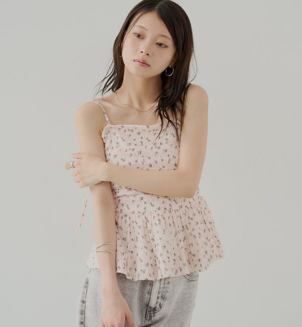  「袖取り外しフラワーペプラムブラウス」|シャツ・ブラウス|