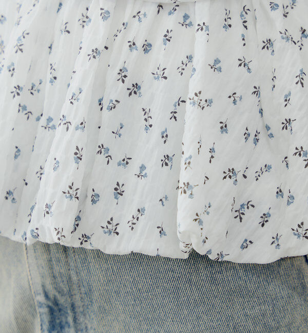  「袖取り外しフラワーペプラムブラウス」|シャツ・ブラウス|