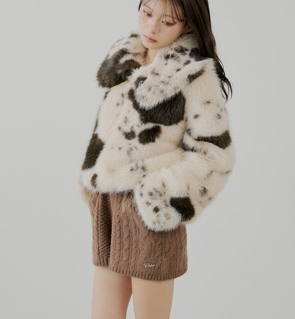  「【セットアップ対応】ケーブルショートニットパンツ」|チノ|