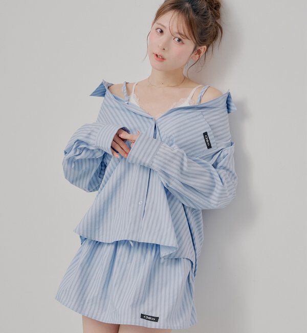  「【セットアップ対応】2wayルーズシャツ」|シャツ・ブラウス|