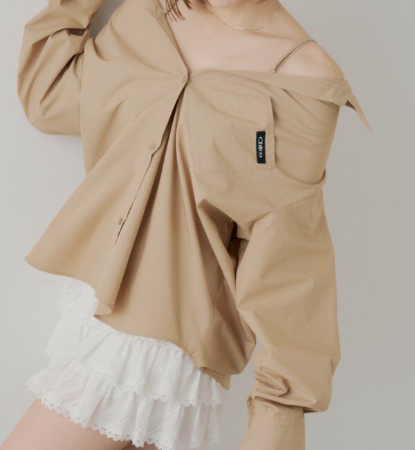  「【セットアップ対応】2wayルーズシャツ」|シャツ・ブラウス|