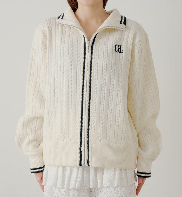  「【セットアップ対応】ダブルジップルーズニット」|ニット・セーター|