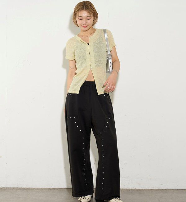  「シアーナロー半袖カーディガン」|Tシャツ・カットソー|