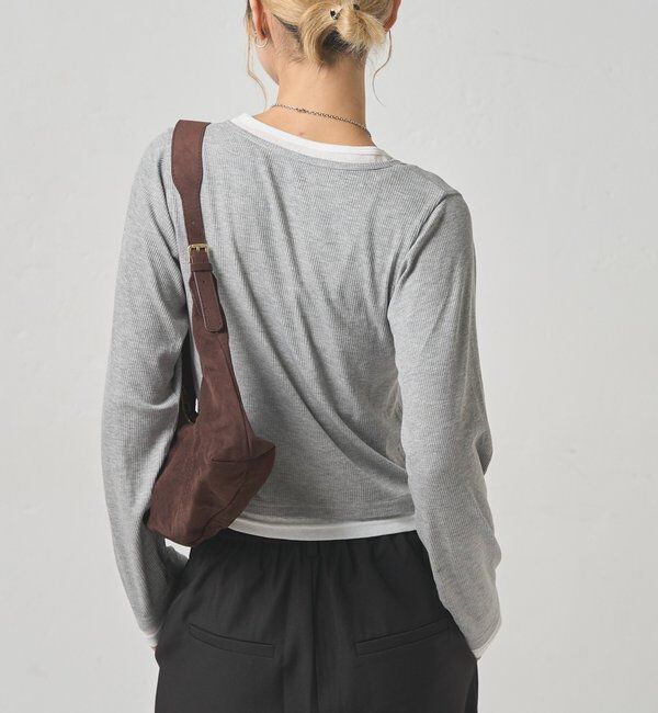  「レイヤードヘンリートップス」|Tシャツ・カットソー|