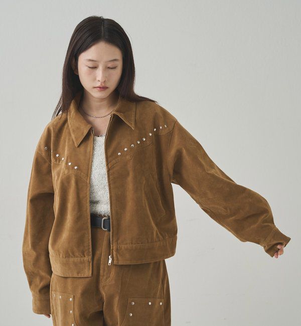  「SUEDE STUDDED BLOUSON/スウェードスタッズブルゾン」|ブルゾン・スタジャン|