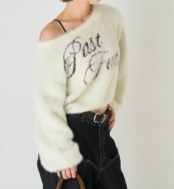  「シャギーロゴオフショルニット」|ニット・セーター|