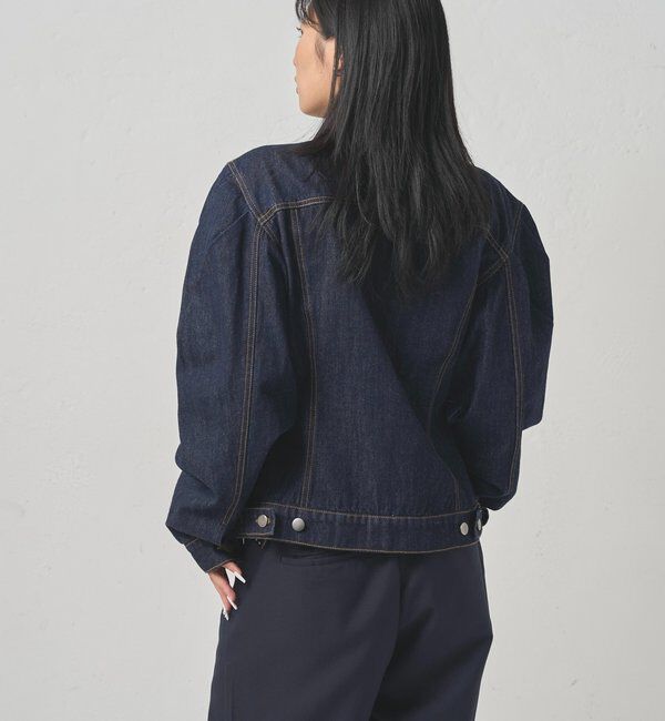  「【WEB限定】パフスリーブデニムジャケット」|ブルゾン・スタジャン|