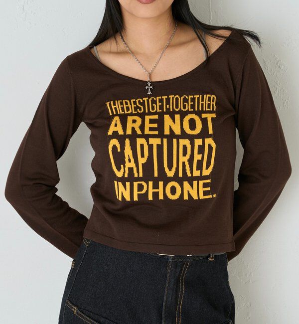  「メッセージロゴニット」|ニット・セーター|