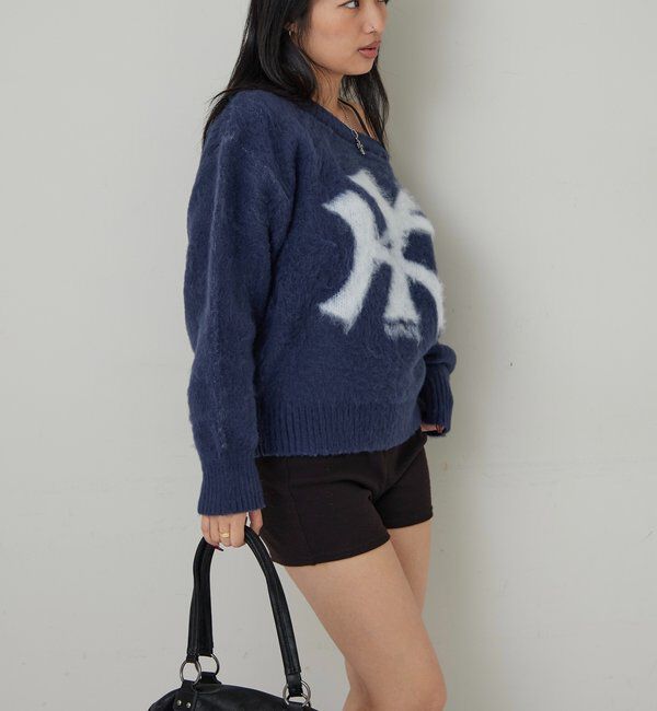  「MOHAIR-TOUCH OFF SHOULDER KNIT TOP」|ニット・セーター|