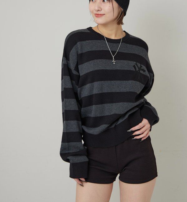  「KOOKYN KYジャガードボーダーニット」|ニット・セーター|